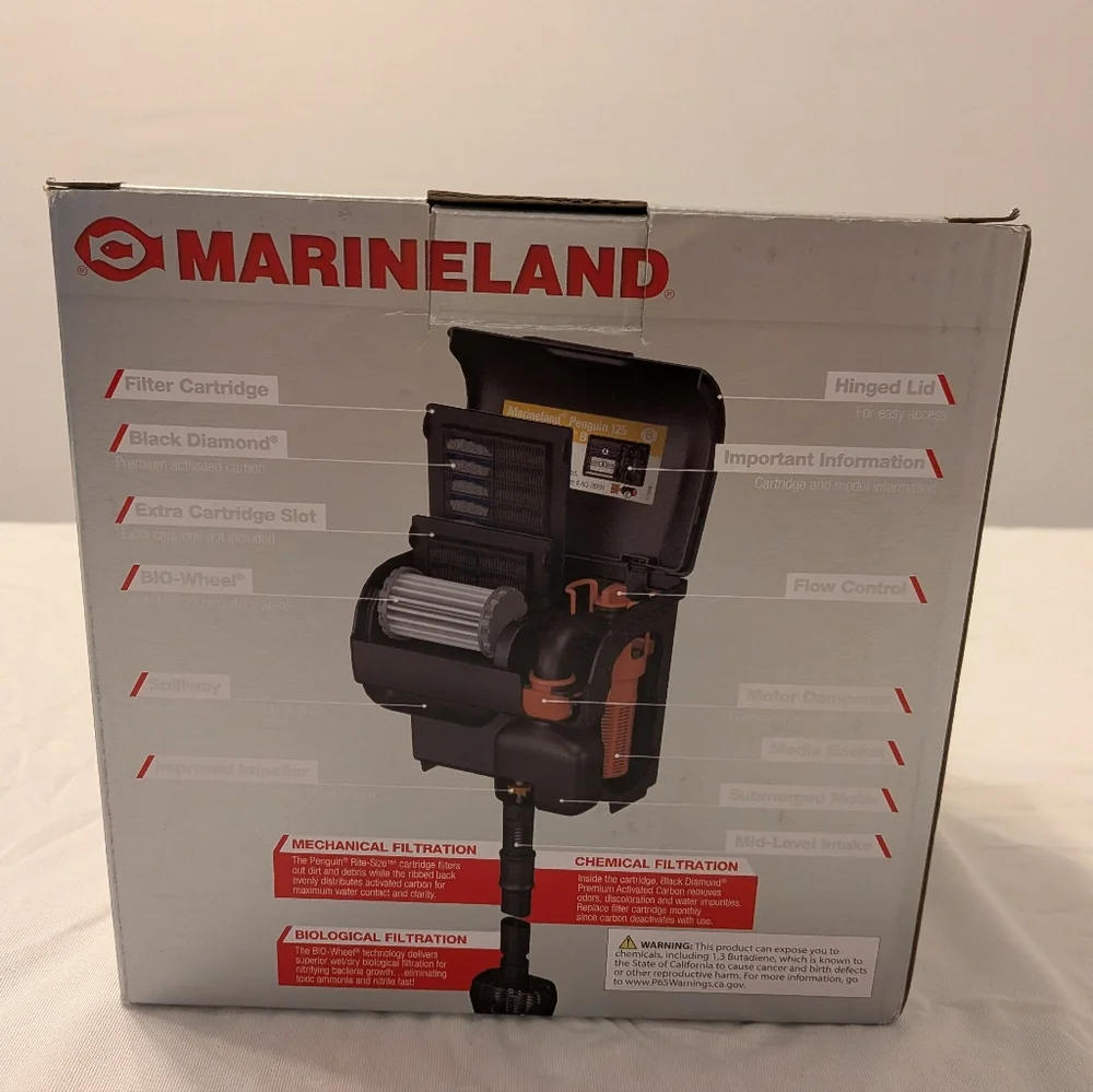 Marineland 125 Penguin PRO Power Filter, Multi-Stage Aquarium Filtration
